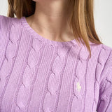 Maglia donna girocollo a trecce lilla 211971869 505 RALPH LAUREN 