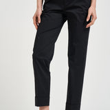 Pantalone donna con risvolto nero ALICE LONG CRSILKNERO BERWICH 
