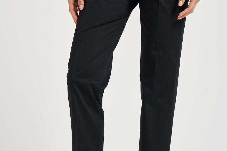 Pantalone donna con risvolto nero ALICE LONG CRSILKNERO BERWICH 