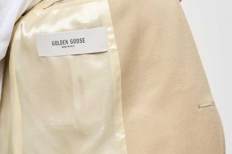 Blazer donna doppiopetto beige GWP00829 P00126715272 GOLDEN GOOSE 
