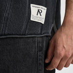 T-shirt uomo in maglia nera 100533 47VINTAGEGREY REPRESENT 