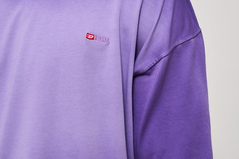T-shirt uomo viola délavé A17627 OPKAL60P DIESEL 