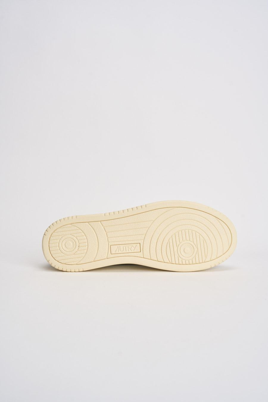 Sneakers uomo Medalist Low in suede bianca e marrone AULM FT19 AUTRY 