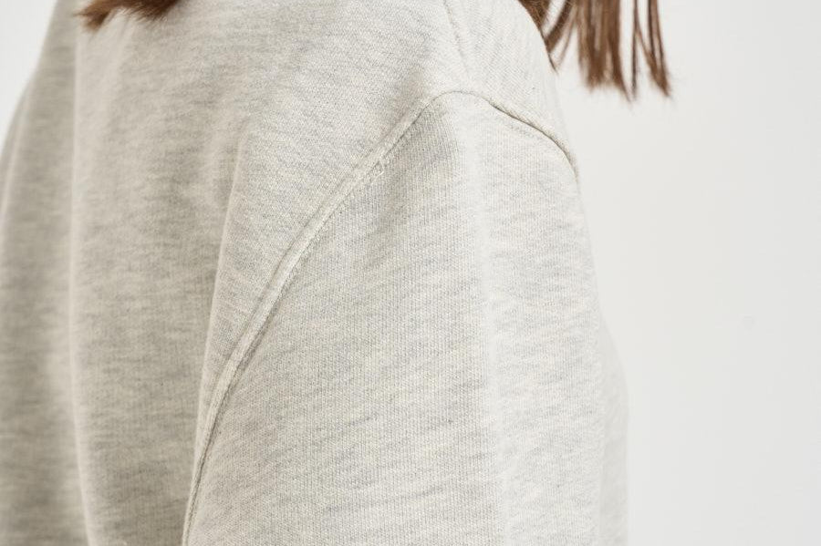 Felpa donna girocollo grigio chiaro SWPW 001M AUTRY 