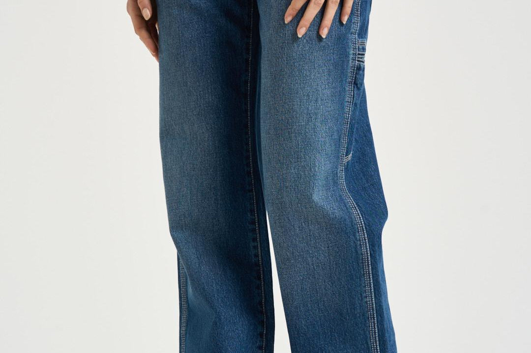Jeans donna Jeyda in denim blu medio PA0625FA D1H01I30BU ISABEL MARANT 