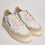 Sneakers uomo Medalist low in suede beige e bianca AULM LS33 AUTRY 