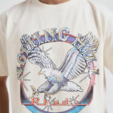 T-shirt uomo girocollo bianca con stampa TT13012 VINTAGEWHITE0028 RHUDE 