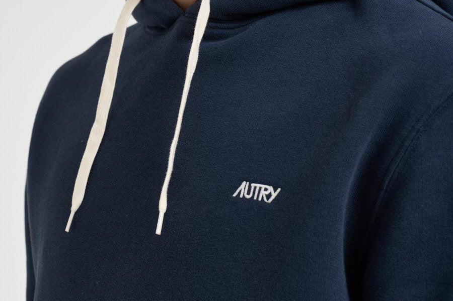 Felpa uomo con cappuccio blu HOPM 002B AUTRY 