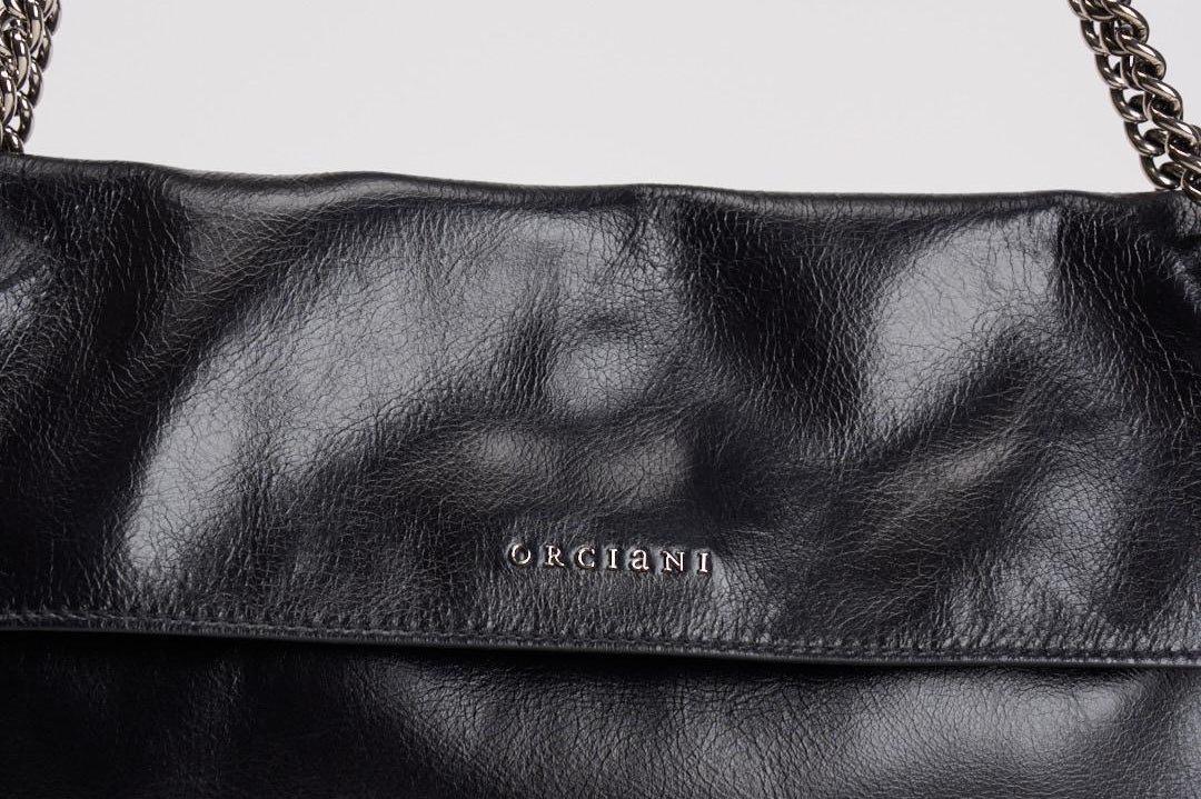 Borsa donna Venus Gotham Large a spalla in pelle lucida nera B02212GOT NERO ORCIANI 