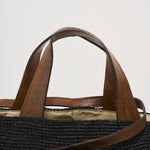 Borsa donna Mirozy in rafia nera MIROZY BLACK IBELIV 
