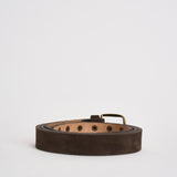Cintura donna con borchie in suede marrone KXCI2926 MORO KIKISIX 