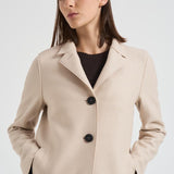 Cappotto donna monopetto panna AE1215 MLK120 HARRIS WHARF LONDON 