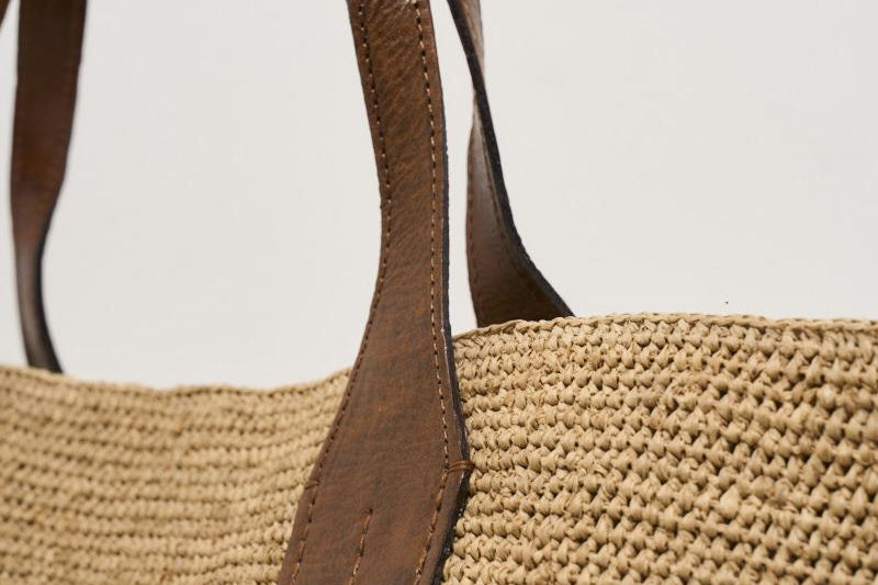 Borsa donna Tokyo in rafia beige TOKYOII TEA IBELIV 