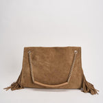 Borsa donna Venus Midi in suede tortora B02212 BISCOTTO ORCIANI 