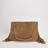Borsa donna Venus Midi in suede tortora B02212 BISCOTTO ORCIANI 