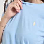 T-shirt donna girocollo celeste 211B14605 019 RALPH LAUREN 