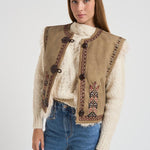 Gilet donna Clemencia marrone GI0061FA C3A02E50TA MARANT ETOILE 