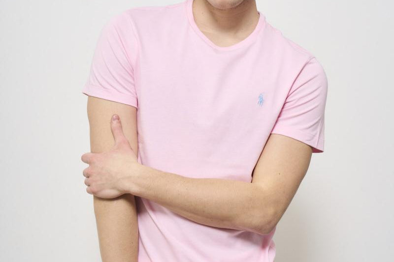 T-shirt uomo girocollo rosa 710671438 417 RALPH LAUREN 