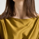 Camicia donna Xenia drappeggio in vita oro 726SS7827S GOLDEN DANAME 