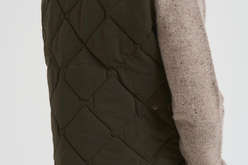Gilet uomo trapuntato Lowerdale verde oliva MGI0298 OL91 BARBOUR 