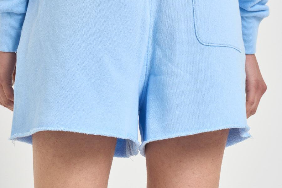 Shorts donna in felpa celeste 211965103 502 RALPH LAUREN 