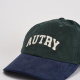 Cappellino uomo in velluto verde e blu ACPU Q9BG AUTRY 