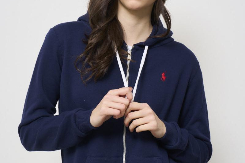 Felpa donna blu con cappuccio 211935584 009 RALPH LAUREN 