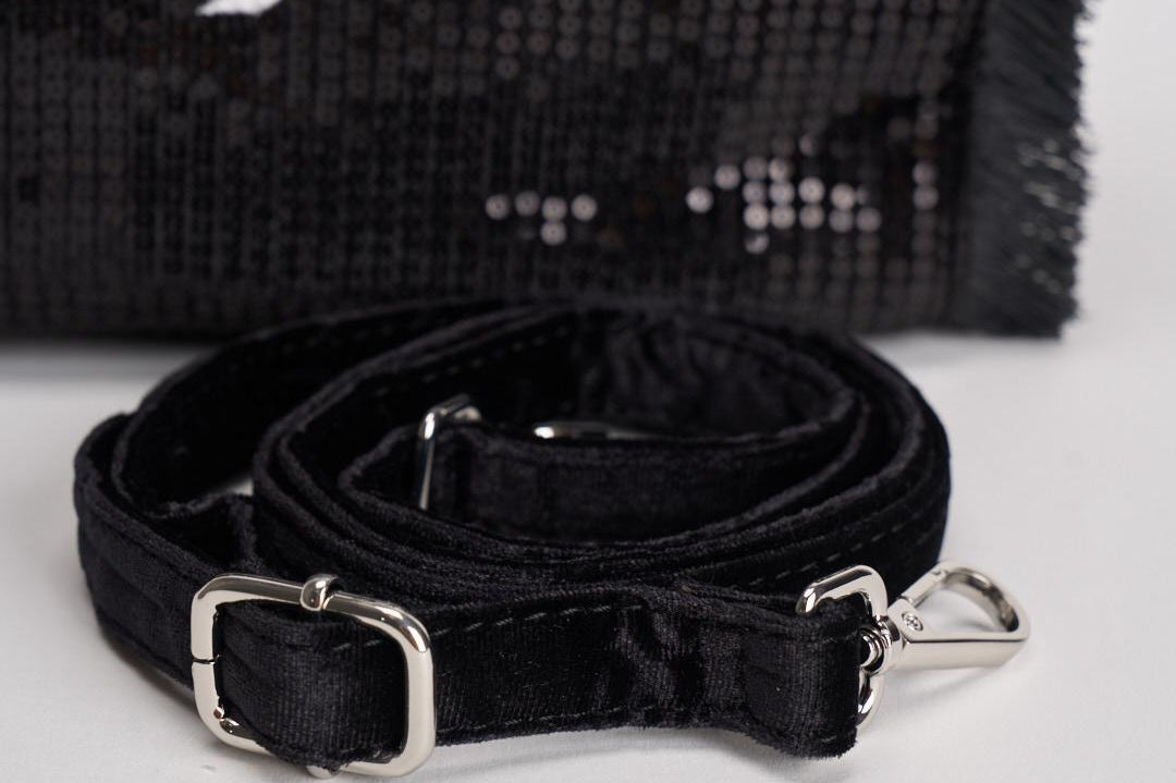 Borsa donna Vanity Mini Velvet con strass nero VANITYMINI VELV00 MC2 SAINT BARTH 