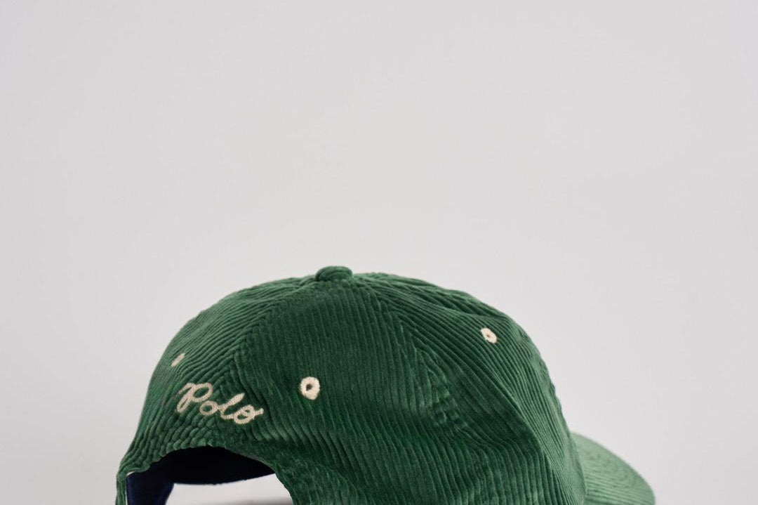 Cappello uomo baseball verde a costine NY 710979197 002 RALPH LAUREN 