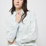Camicia donna celeste in cotone 211891420 001 RALPH LAUREN 