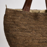 Borsa donna Mirozy in rafia marrone MIROZY DARKTEA IBELIV 