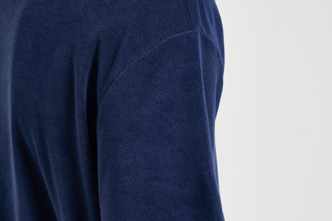T-shirt uomo girocollo in spugna blu 710A12492 005 RALPH LAUREN 