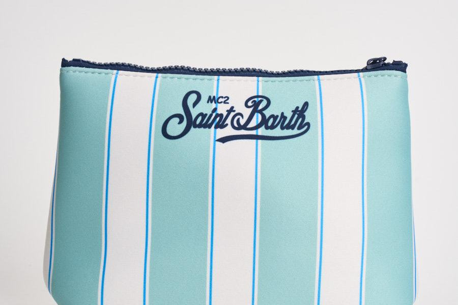 Pochette donna Aline a righe celeste e bianca ALINE 00606L MC2 SAINT BARTH 