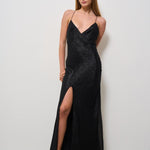 Abito donna lungo nero SORLANE BLACKLUREX IRO 