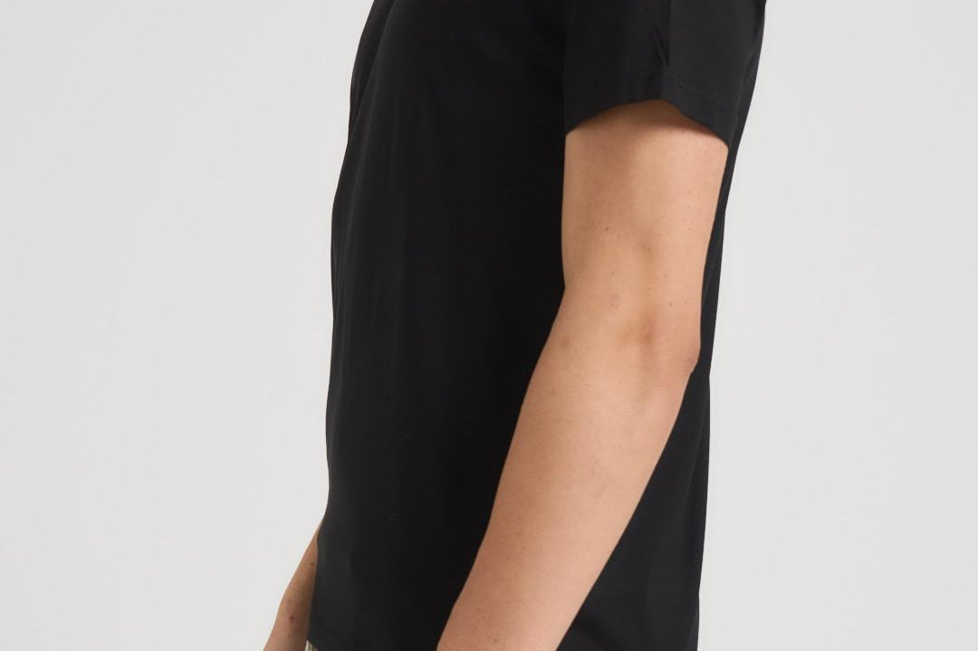 T-shirt uomo nera SH000760 NERO ACCADEMIE TESSILI 