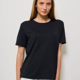 T-shirt donna girocollo nera 25700 10 RRD 