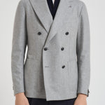 Giacca uomo doppiopetto in lana grigia 1SMC20K 070039P3041 TAGLIATORE 