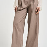 Pantalone donna palazzo sartoriale tortora A04638 01037149 PESERICO 