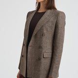 Giacca donna doppiopetto J Parigi pied de poule marrone JPARIGI10B 440010MORO TAGLIATORE 