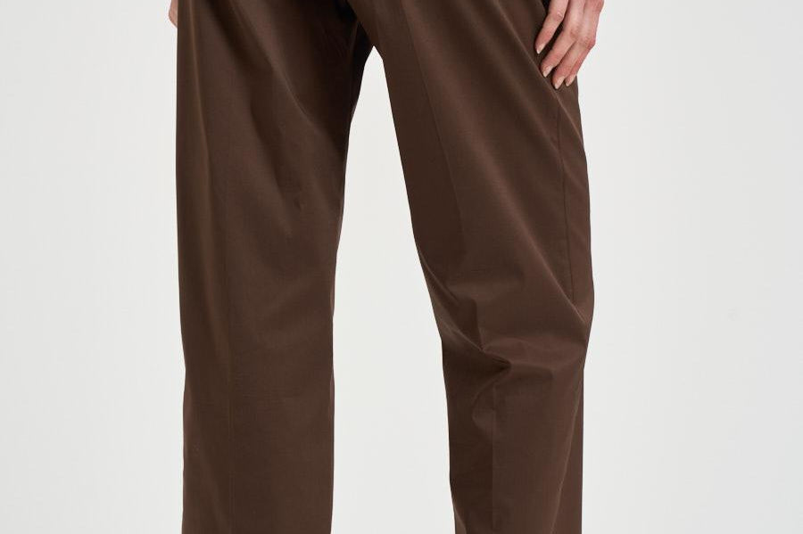 Pantalone donna dritto marrone SERENA CROP UB1465XBROWN BERWICH 