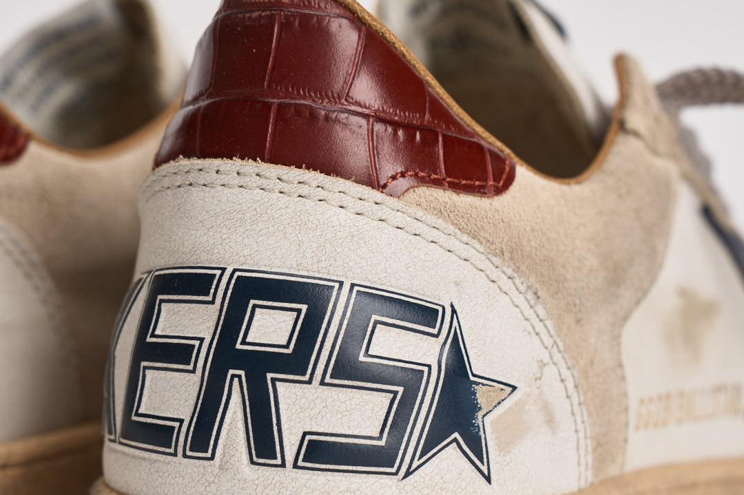 Sneakers uomo Ball star beige e blu GMF01034 F00812712387 GOLDEN GOOSE 