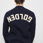Maglia uomo girocollo blu GMP00841 P00066250486 GOLDEN GOOSE 
