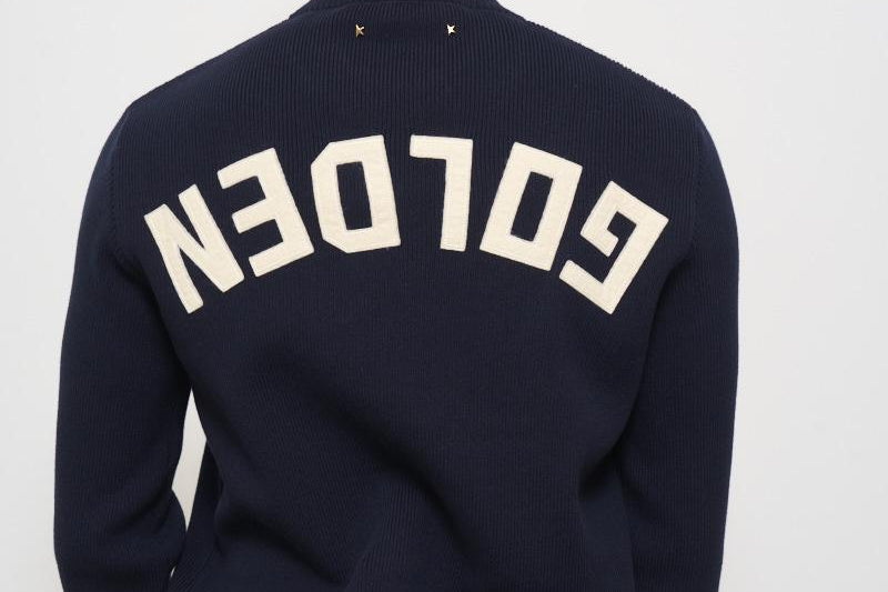 Maglia uomo girocollo blu GMP00841 P00066250486 GOLDEN GOOSE 