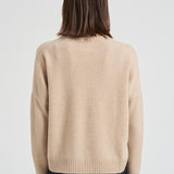 Maglione donna girocollo beige AMELIE 02ORGANIC KUJTEN 