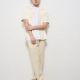 Camicia uomo in cotone panna LDM310155 215215IVORY LES DEUX 
