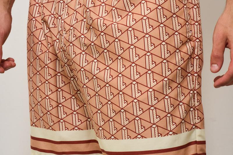 Bermuda uomo monogram rosa GH9928 F9I LACOSTE 
