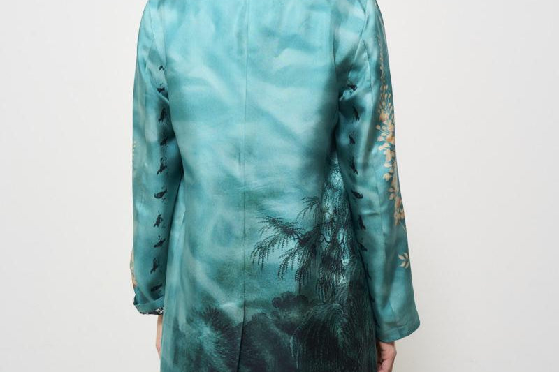 Cappotto donna Aloe in seta 12107 515545 PIERRE-LOUIS MASCIA 