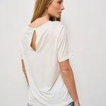 T-shirt donna girocollo bianca 25709 09 RRD 