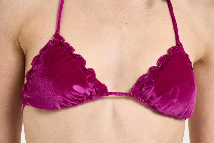 Bikini donna in velluto fuxia SAGITTARIUS+MOON 00014L MC2 SAINT BARTH 