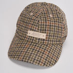 Cappellino uomo in check lana beige ACPU S6BP AUTRY 